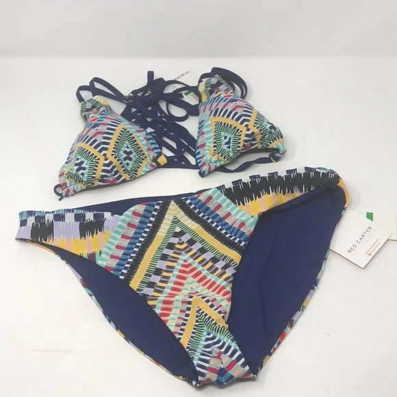 Red Carter Grand Bazaar Reversible Bikini - Picture 5 of 9